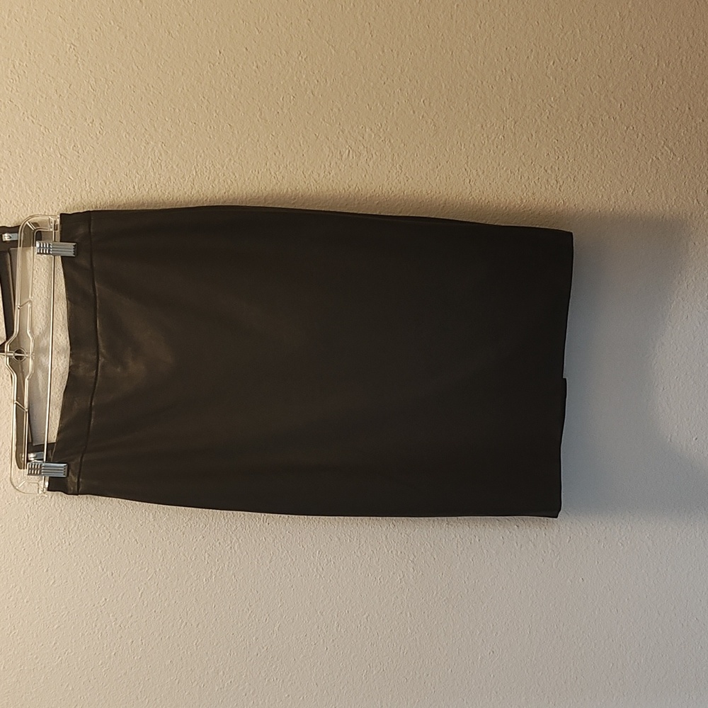 Leather pencil skirt